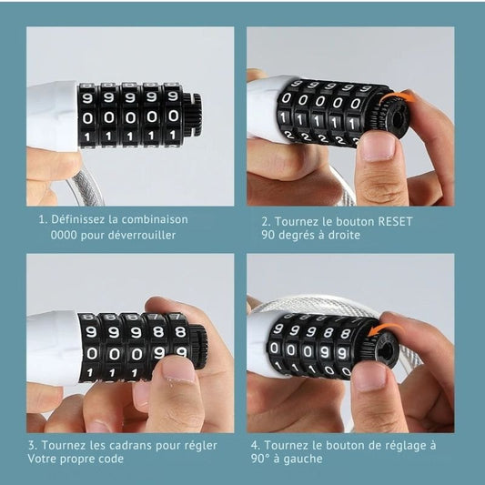 Câble sécurité moto - LE PRATIQUE DU MOTARD