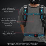 Sac à dos moto étanche 24/28L | MC - 0137 – Ergonomique, Grande Capacité et Sécurité Réfléchissante - LE PRATIQUE DU MOTARD