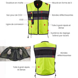 Gilet Airbag Moto | TS4 Jaune - LE PRATIQUE DU MOTARD