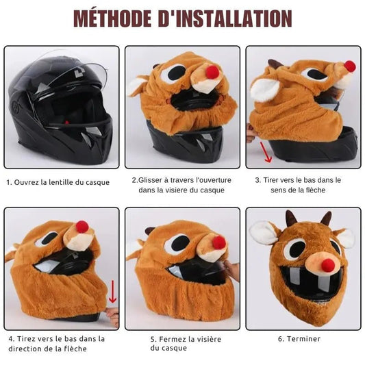 Couvre casque moto -Lapin Cosplay Noir - LE PRATIQUE DU MOTARD