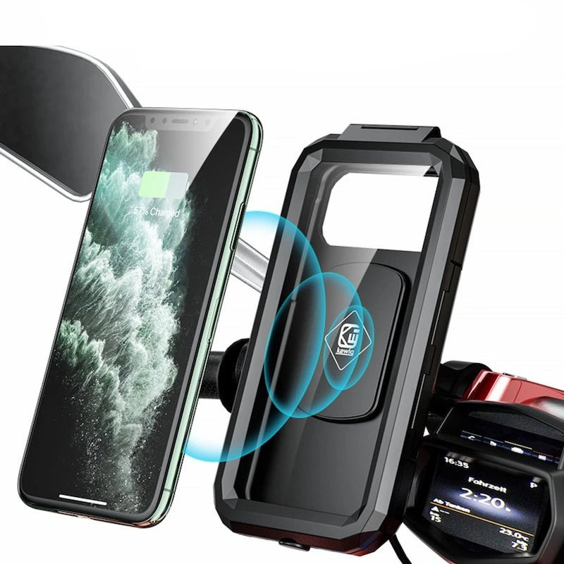 Support Téléphone Moto Étanche - Chargeur à Induction – IPX8, 360°, Type - C - LE PRATIQUE DU MOTARD