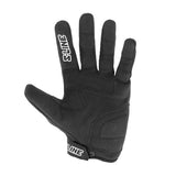 Gants moto homme bleu BURN — détail paume cuir synthétique