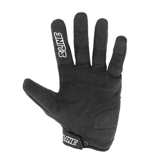 Gants moto homme noir BURN — détail paume cuir synthétique
