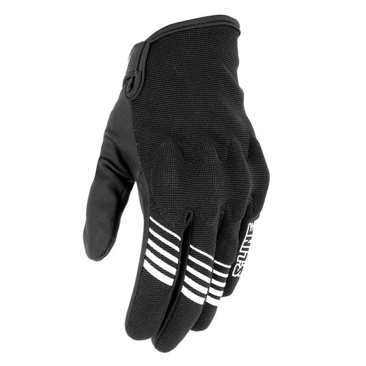 Gants moto femme noir S-Line BURN — courts été CE KP1