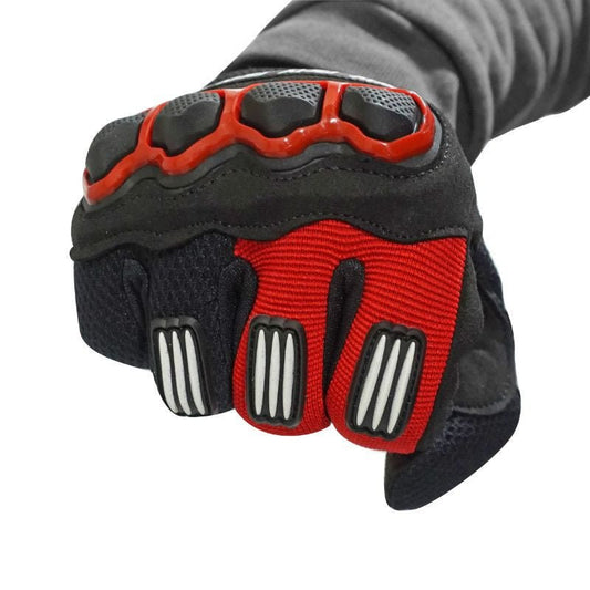 Gants Moto cross rouge et noir - Coqué & Homologué - LE PRATIQUE DU MOTARD