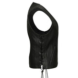 Gilet en cuir biker sans manche pour femme - LE PRATIQUE DU MOTARD