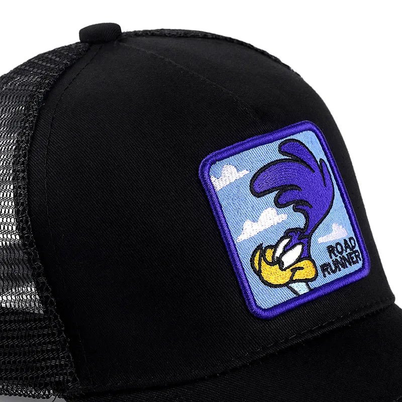 Casquette Motard cartoon - Road Runner Noir - LE PRATIQUE DU MOTARD