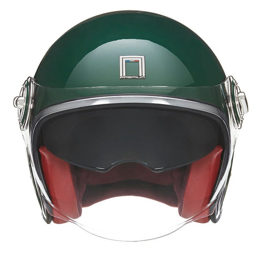 Casque Moto Jet Heritage Vert Anglais | NOX - LE PRATIQUE DU MOTARD