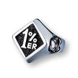 Bague motard 1% 1er (Argent) - LE PRATIQUE DU MOTARD