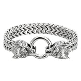 Wolf head bikers bracelets