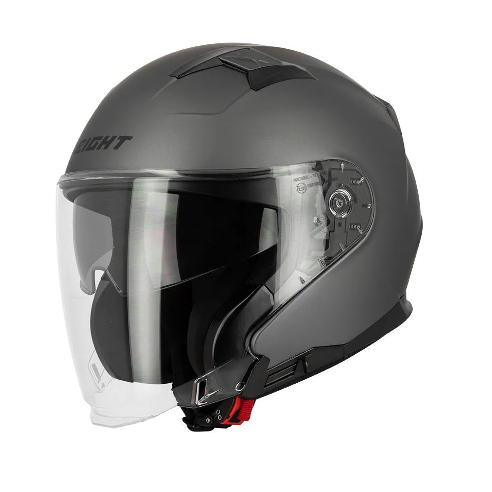 Casque Jet S771 BLAKE – Gris Mat, Écran Solaire Intégré - LE PRATIQUE DU MOTARD