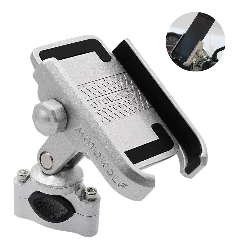 Support téléphone moto Universel finition métal - LE PRATIQUE DU MOTARD