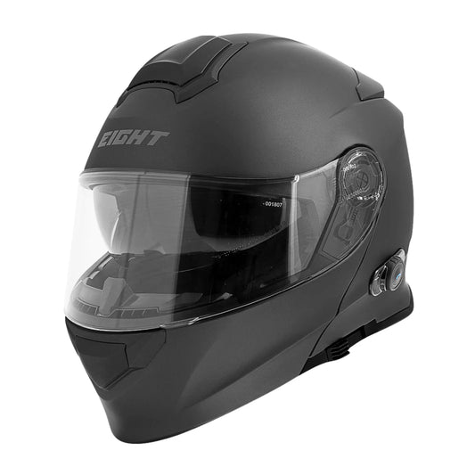 Casque modulable Bluetooth Intégré - Noir Mat - LE PRATIQUE DU MOTARD