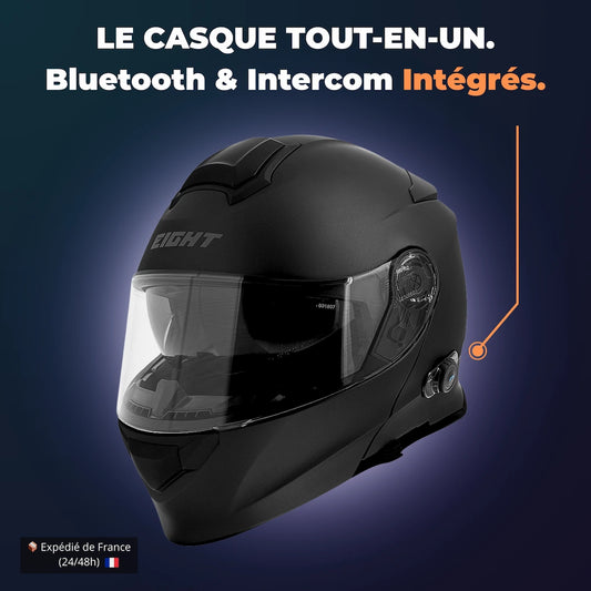 Modular motorcycle helmet + INTERCOM