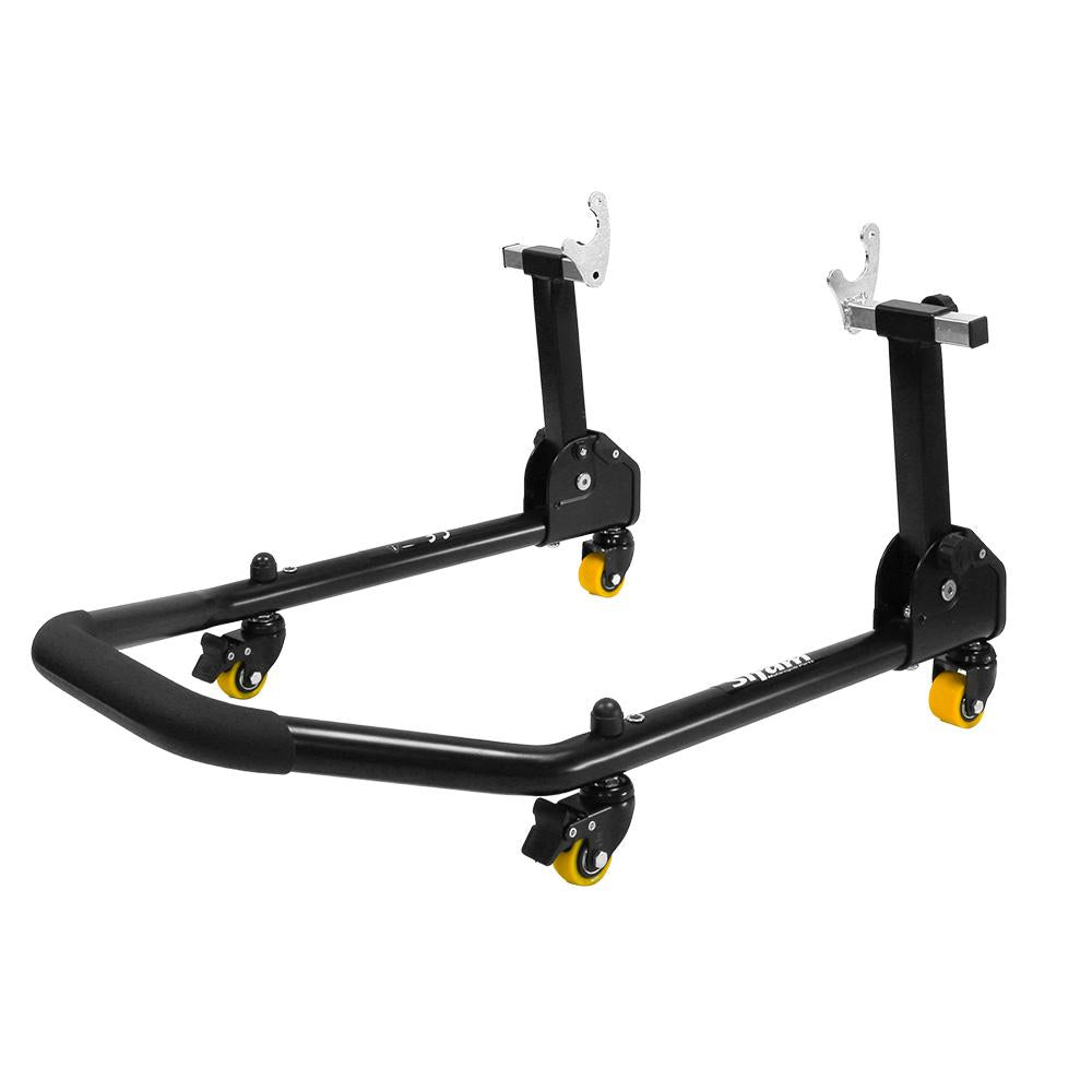 Béquille leve Moto Arrière Universelle Pliable avec Roulettes | LEV119 - LE PRATIQUE DU MOTARD