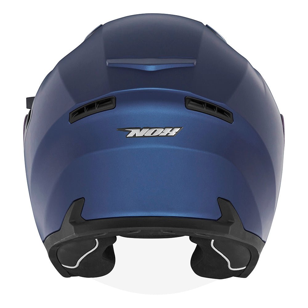 Casque Moto Jet N130 Bleu Mat | NOX - LE PRATIQUE DU MOTARD