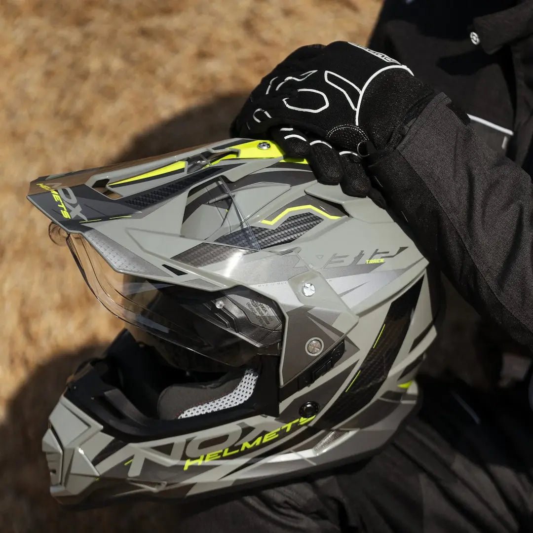 Casque Moto Cross N312 Track Blanc Rouge | NOX - LE PRATIQUE DU MOTARD