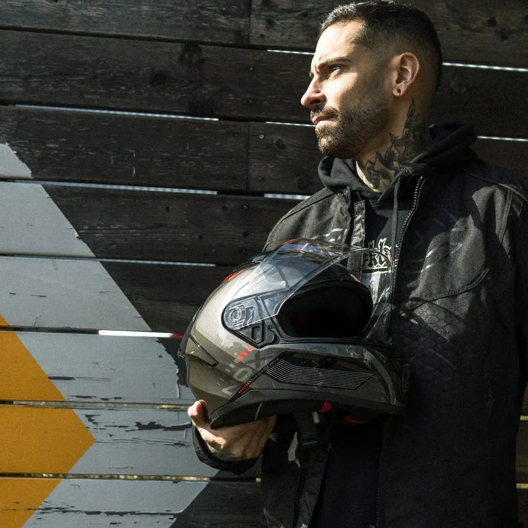 Casque Moto Intégral N402 Mentor Blanc Bleu Rouge | NOX - LE PRATIQUE DU MOTARD