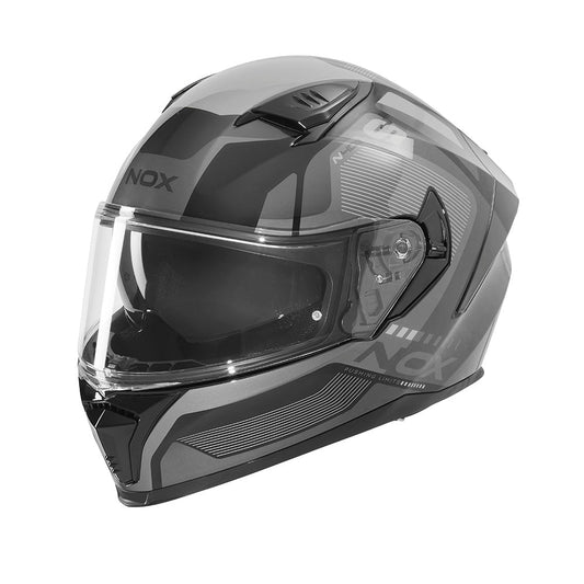 Casque Moto Intégral N402 Mentor Noir Argent | NOX - LE PRATIQUE DU MOTARD