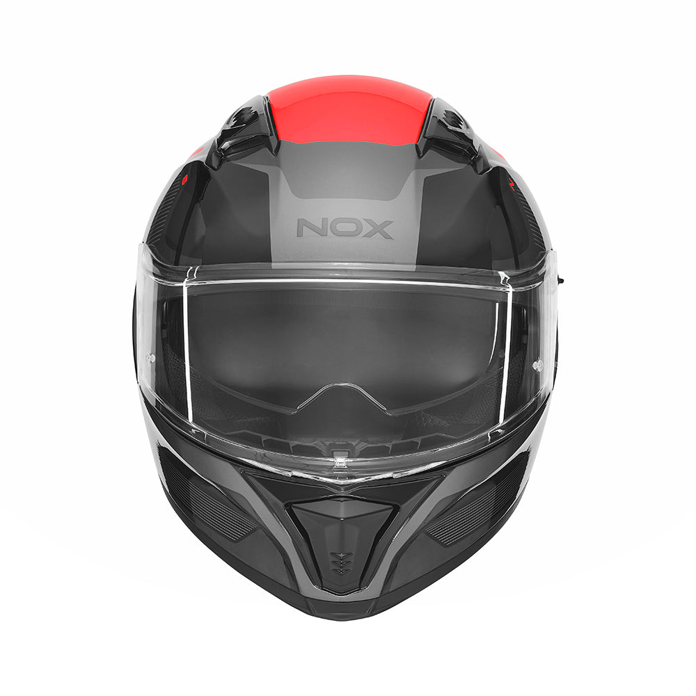 Casque Moto Intégral N402 Mentor Noir Rouge | NOX - LE PRATIQUE DU MOTARD