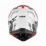 Casque Moto Cross N634 Storm Blanc Rouge | NOX - LE PRATIQUE DU MOTARD