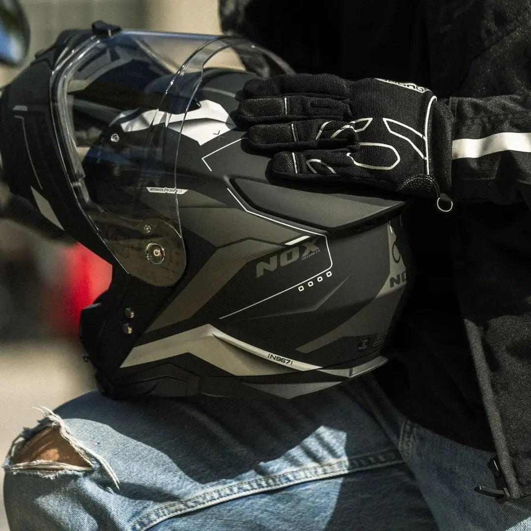 Casque Moto Modulable N967 Synchro Noir Mat Titanium | NOX - LE PRATIQUE DU MOTARD