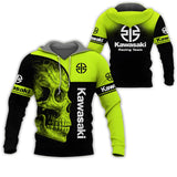 Sweat a capuche Kawasaki | Skull Vengeance - LE PRATIQUE DU MOTARD