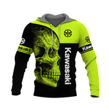 Sweat a capuche Kawasaki | Skull Vengeance - LE PRATIQUE DU MOTARD
