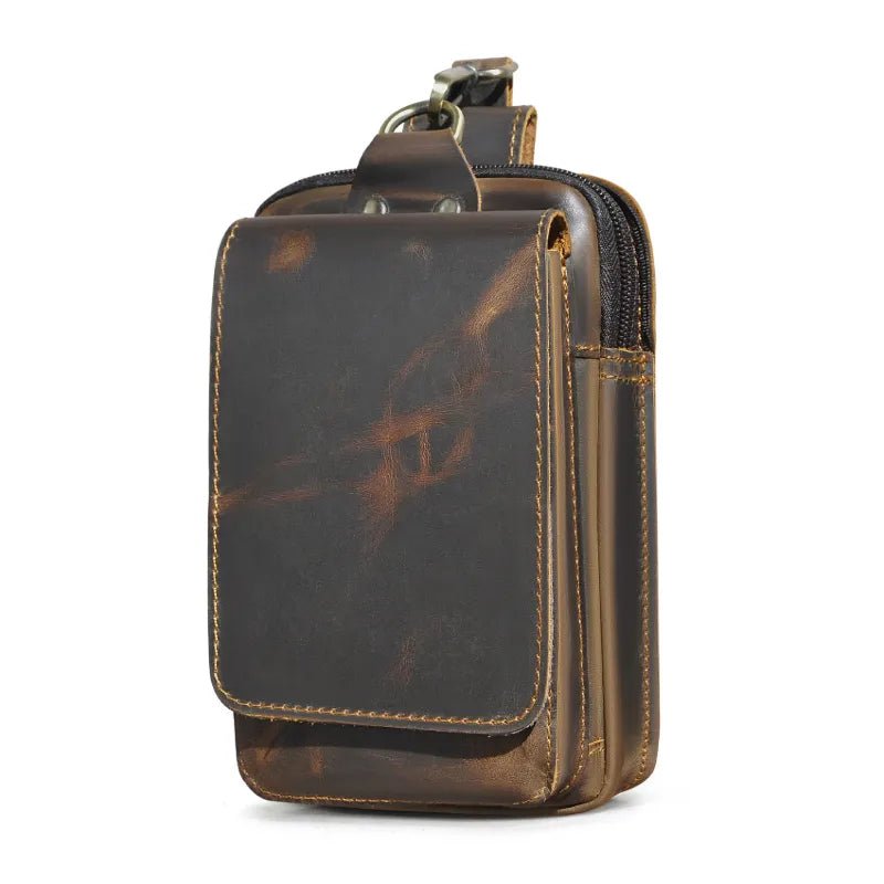 Pochette Ceinture en Cuir Véritable – Style Rétro et Ultra - Pratique - LE PRATIQUE DU MOTARD