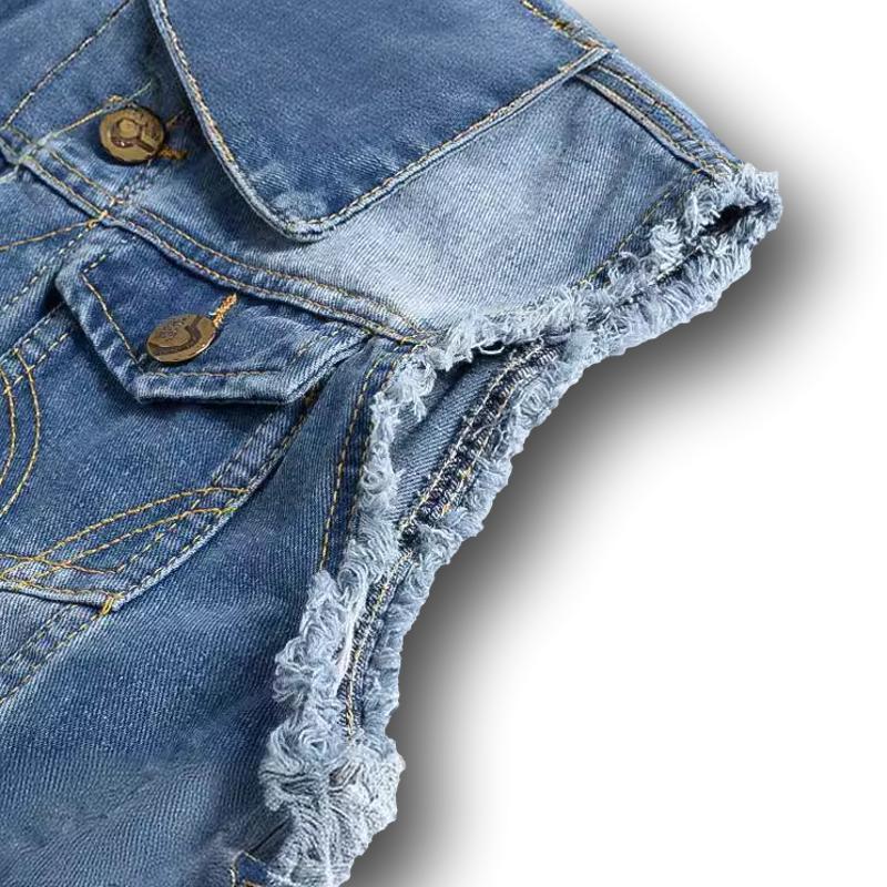 Veste en jean sans manche homme – Classic Light West™ - LE PRATIQUE DU MOTARD