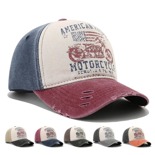 Casquette biker vintage - American Motorcycle - LE PRATIQUE DU MOTARD