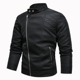 Blouson Biker "Vintage Racer" – Cuir PU Grainé & Doublure Polaire (Marron/Noir) - LE PRATIQUE DU MOTARD