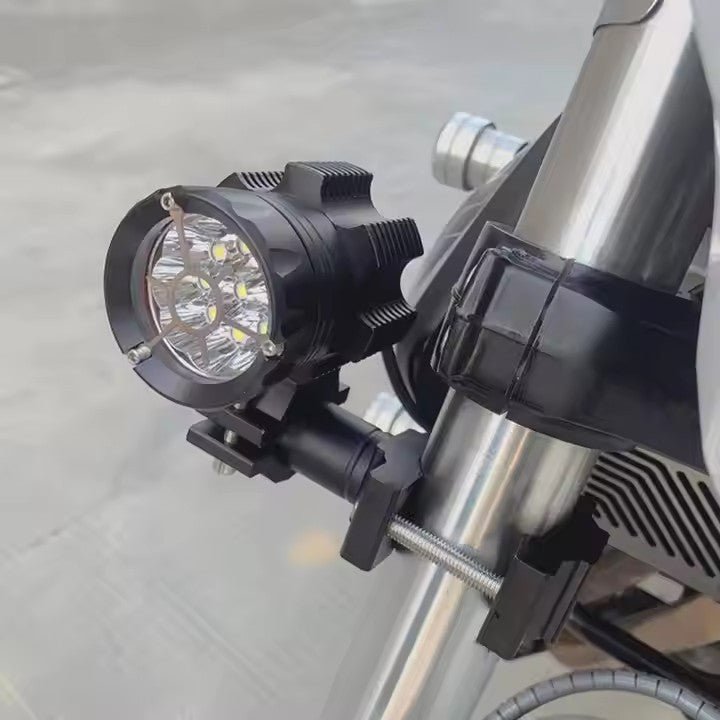 Support de fourche feux additionnels moto - LE PRATIQUE DU MOTARD