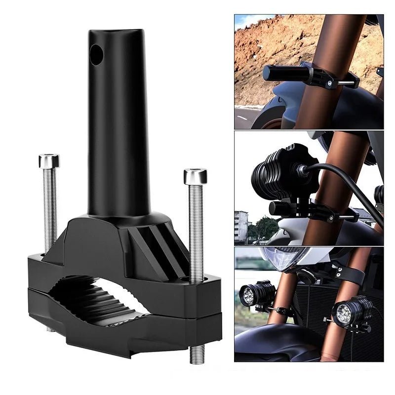 Support de fourche feux additionnels moto - LE PRATIQUE DU MOTARD