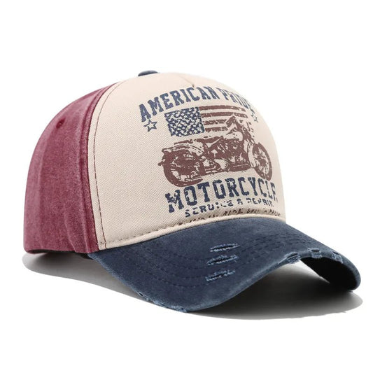 Casquette biker vintage - American Motorcycle - LE PRATIQUE DU MOTARD