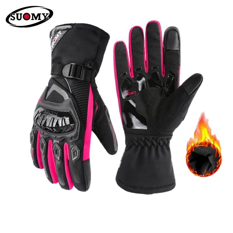 Gants Moto Hiver Femme - 100% Imperméables et Respirants