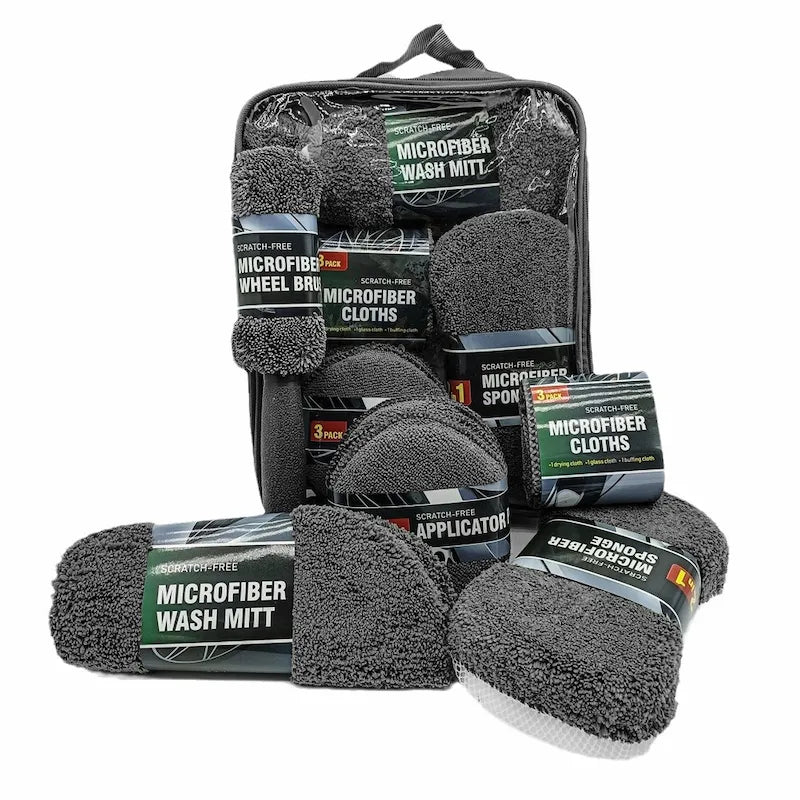 Kit Nettoyage PRO 9pcs | Auto/Moto - LE PRATIQUE DU MOTARD