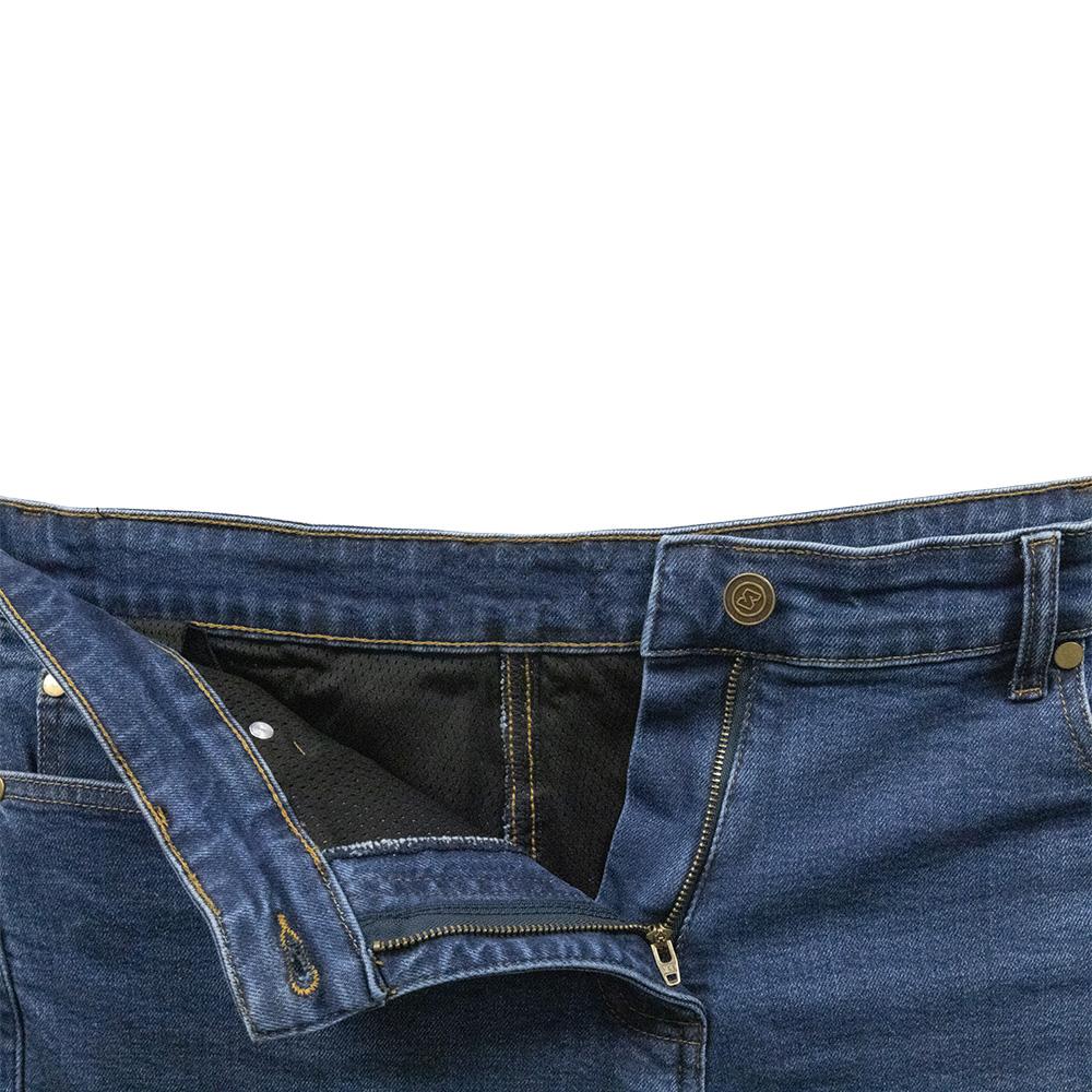 Jean Moto Homme Homologué AA — Coques Genoux et Hanches Incluses — ceinture et braguette