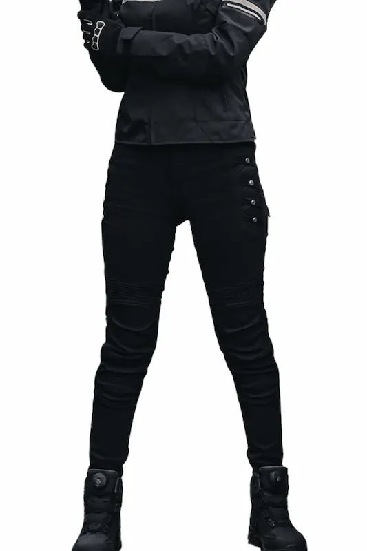 Pantalon Moto Femme Kevlar & Imperméable | RIDERIA™ - LE PRATIQUE DU MOTARD