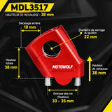 Motorcycle handlebar riser bridge 22/28mm