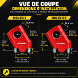 Motorcycle handlebar riser bridge 22/28mm