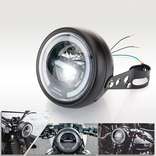 Phare rond moto LED universel 6.5 pouces, - LE PRATIQUE DU MOTARD