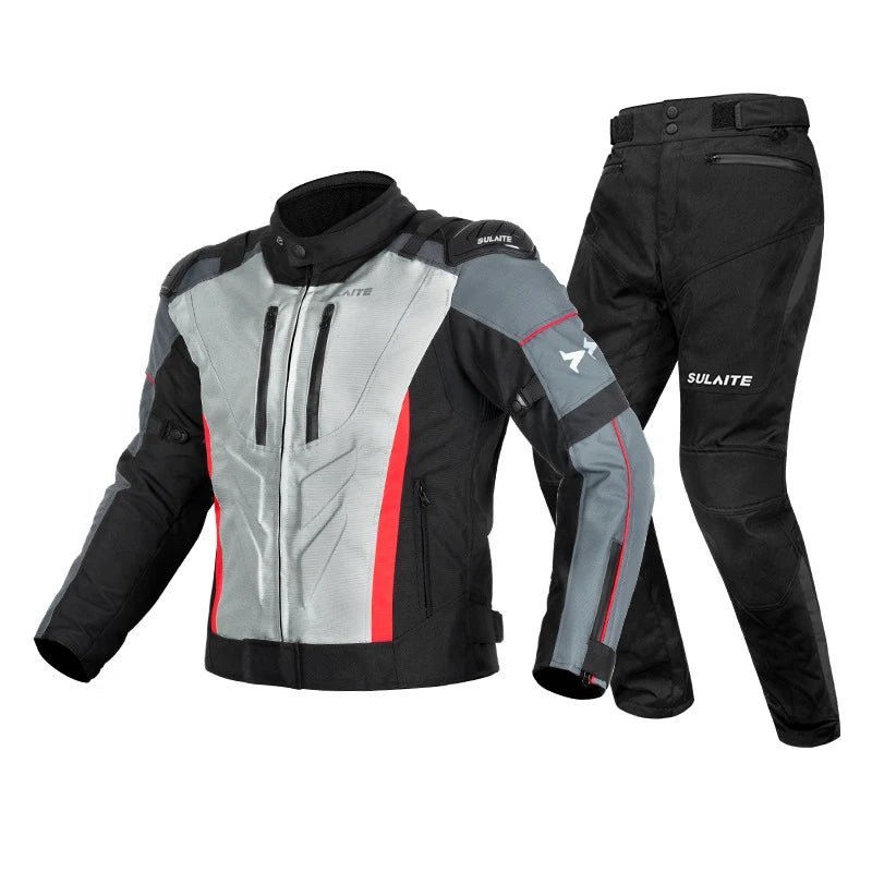 Blouson Moto 4 Saisons SLT06 avec Doublure Amovible et Pantalon Assorti - LE PRATIQUE DU MOTARD