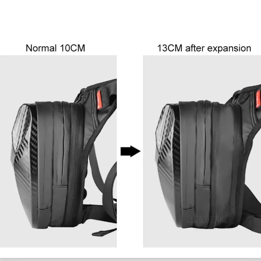 Sacoche de jambe moto - Carbone - LE PRATIQUE DU MOTARD