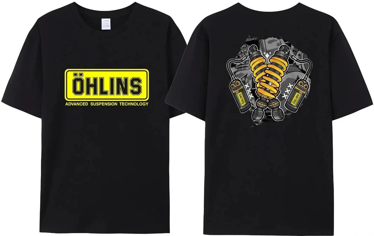 Tee-shirt Motard-OHlins Advanced Suspension - LE PRATIQUE DU MOTARD