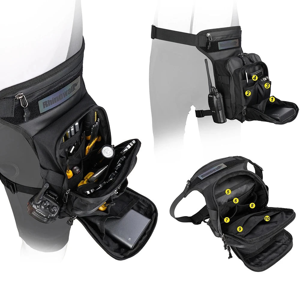 Sacoche de jambe moto - Rhinowalk - LE PRATIQUE DU MOTARD