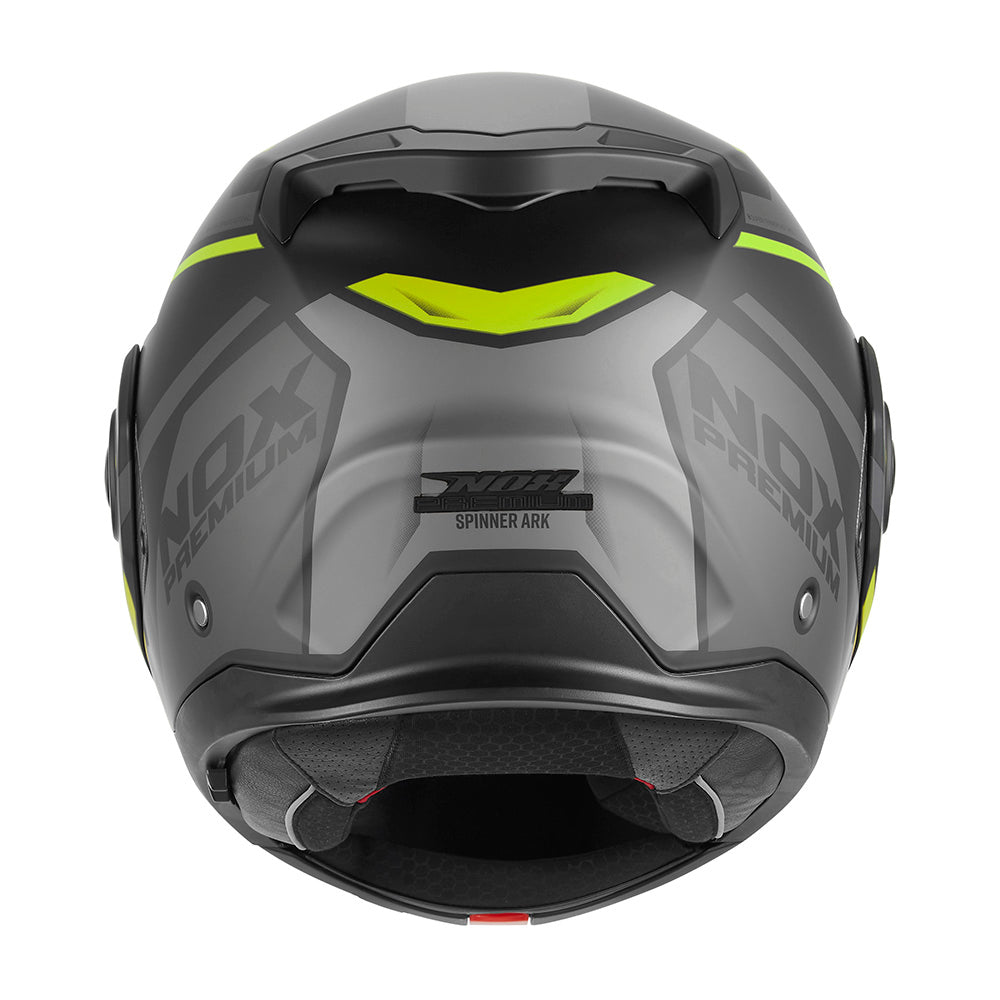 Casque Moto Modulable Spinner Ark Noir Mat Jaune | NOX - LE PRATIQUE DU MOTARD