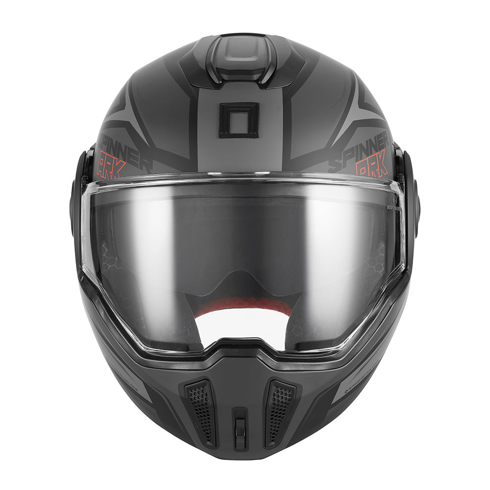 Casque Moto Modulable Spinner Ark Noir Mat Rouge | NOX - LE PRATIQUE DU MOTARD