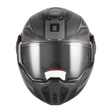 Casque Moto Modulable Spinner Ark Noir Mat Rouge | NOX - LE PRATIQUE DU MOTARD