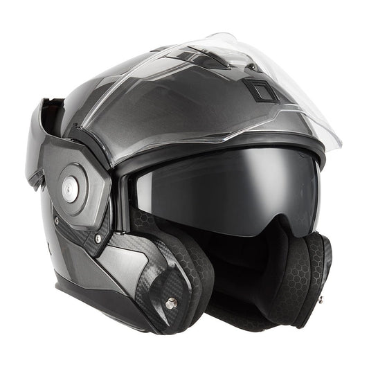 Casque Moto Modulable Spinner Titanium Brosse Mat | NOX - LE PRATIQUE DU MOTARD